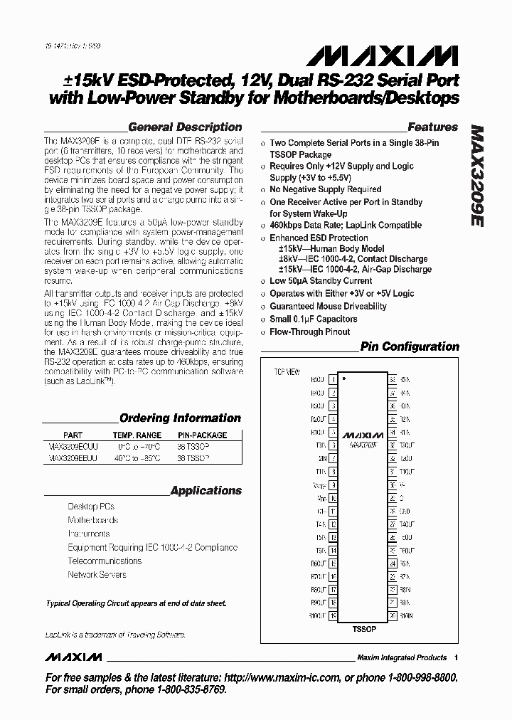 MAX3209EEUU_342870.PDF Datasheet