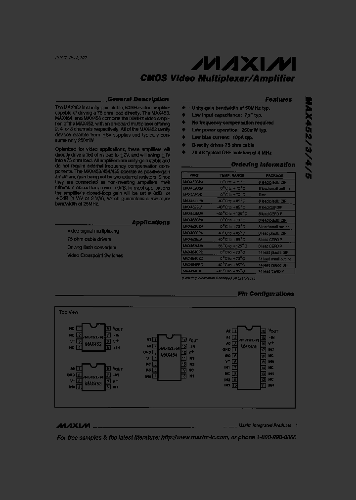MAX452_29810.PDF Datasheet