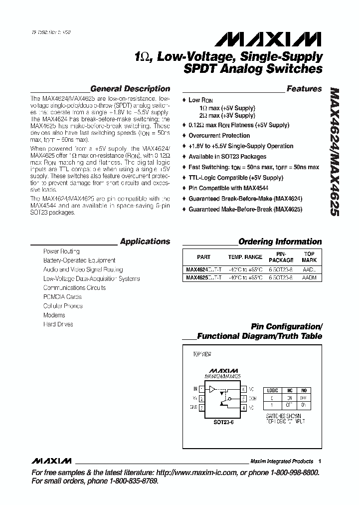 MAX4624EUT-T_87419.PDF Datasheet