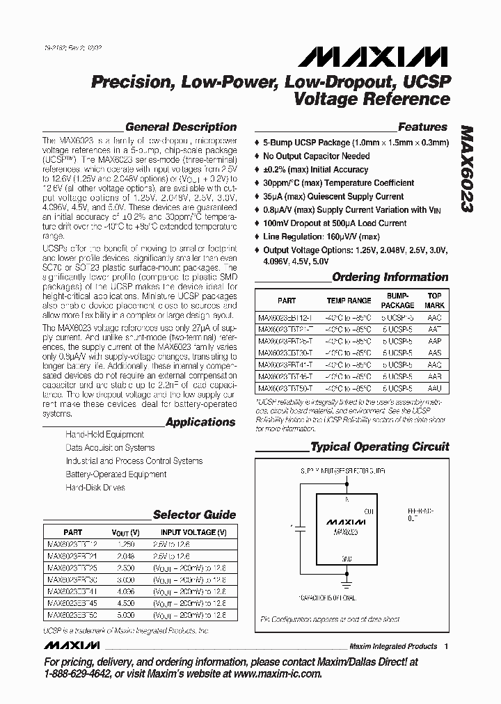 MAX6023_338449.PDF Datasheet