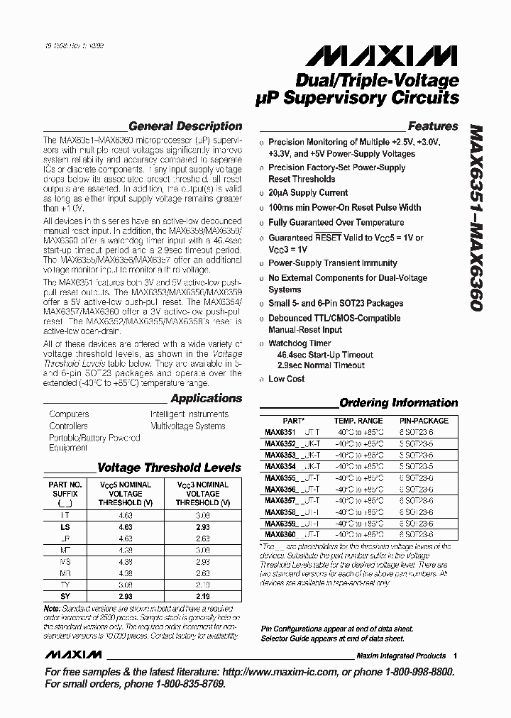 MAX6360_15599.PDF Datasheet