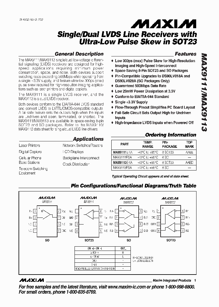 MAX9111_324876.PDF Datasheet