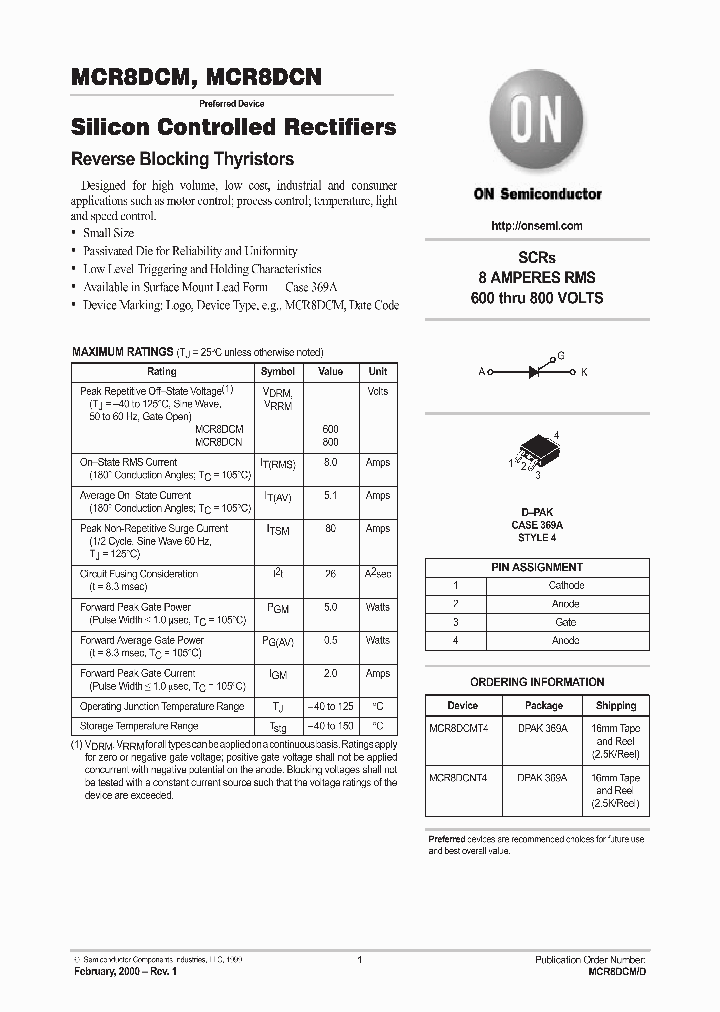 MCR8DCNT4_334953.PDF Datasheet