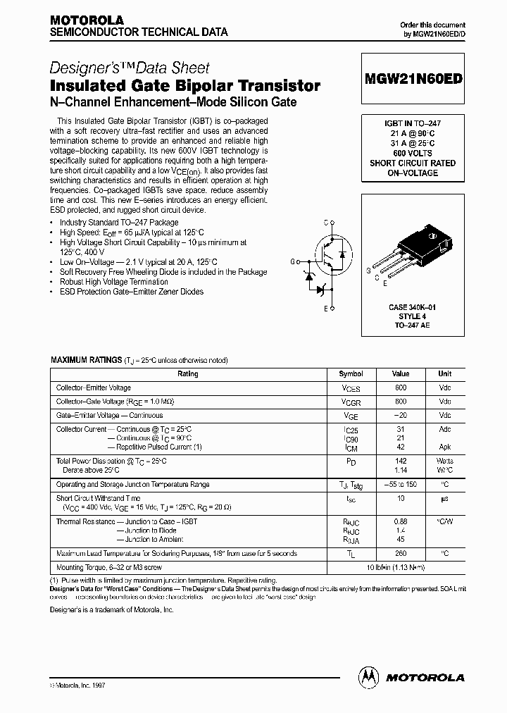 MGW21N60EDD_340604.PDF Datasheet