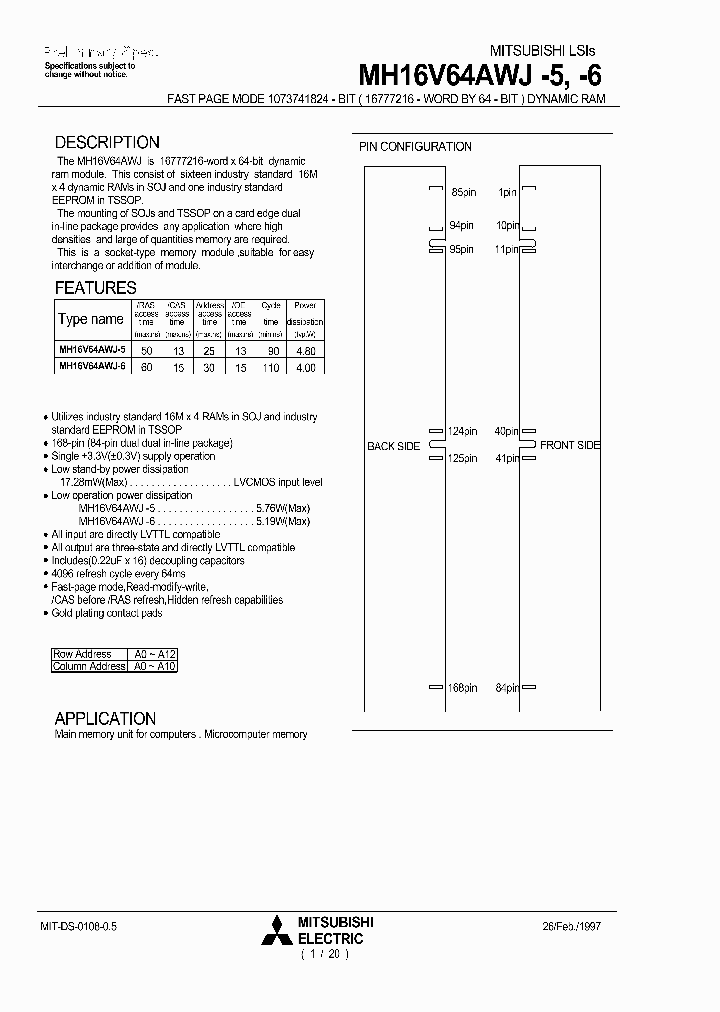 MH16V64AWJ-6_331683.PDF Datasheet