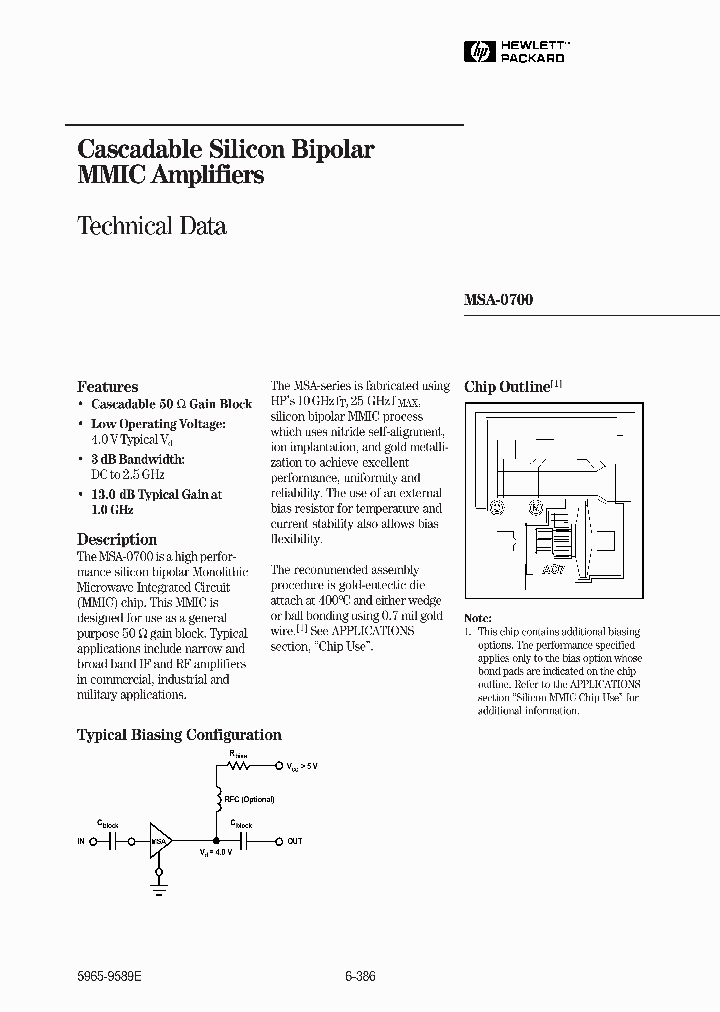 MSA-0700_327580.PDF Datasheet
