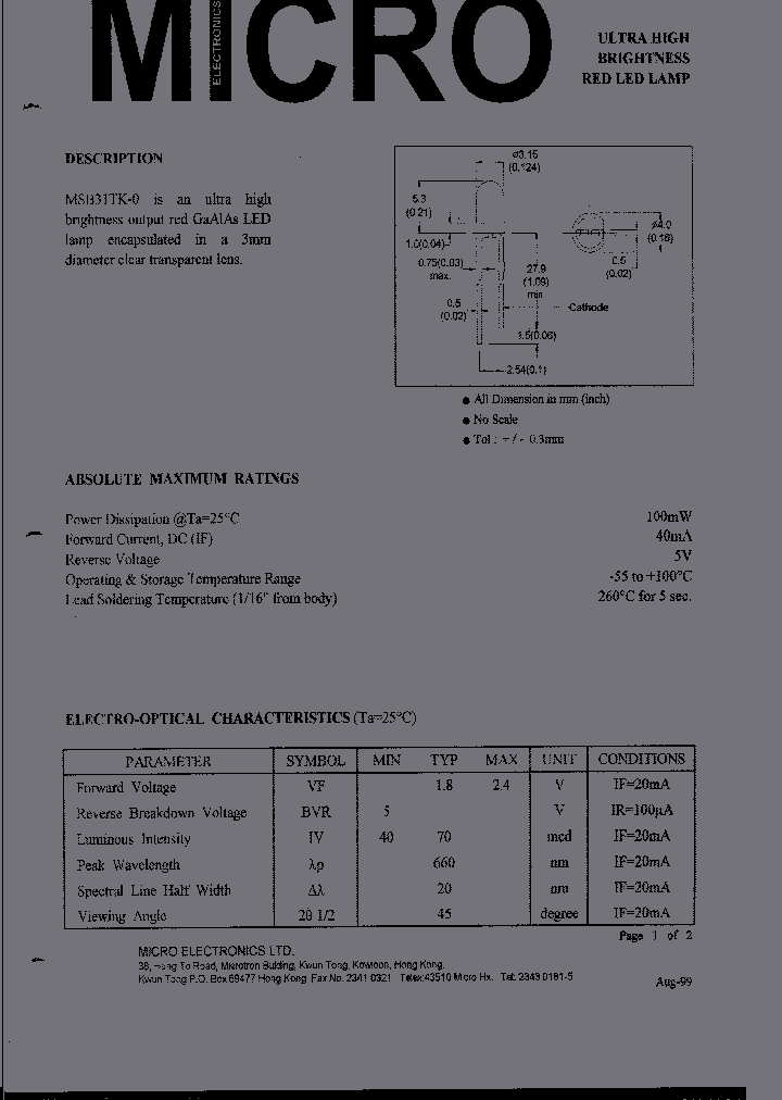 MSB31TK_342717.PDF Datasheet