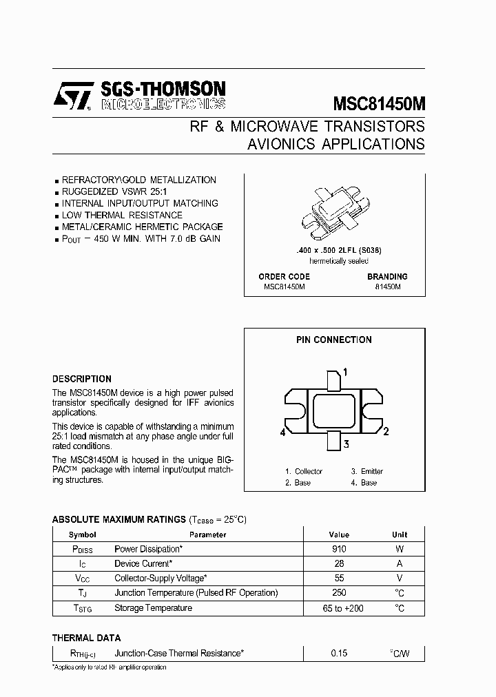 MSC81450M_363059.PDF Datasheet