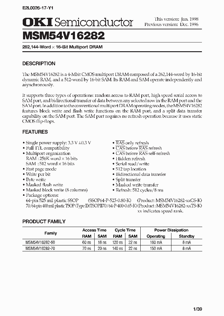 MSM54V16282_307756.PDF Datasheet