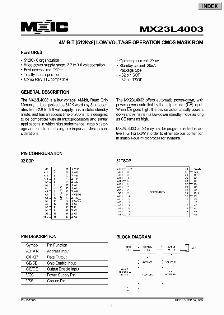 MX23L4003_326158.PDF Datasheet