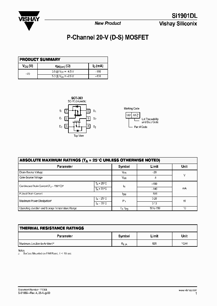 SI1901DL_385553.PDF Datasheet
