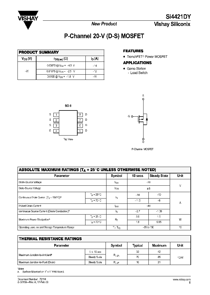 SI4421DY_323029.PDF Datasheet