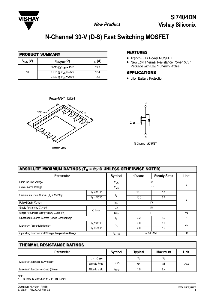 SI7404DN_352899.PDF Datasheet