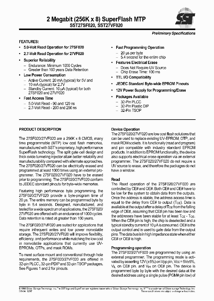 SST27VF020_199397.PDF Datasheet