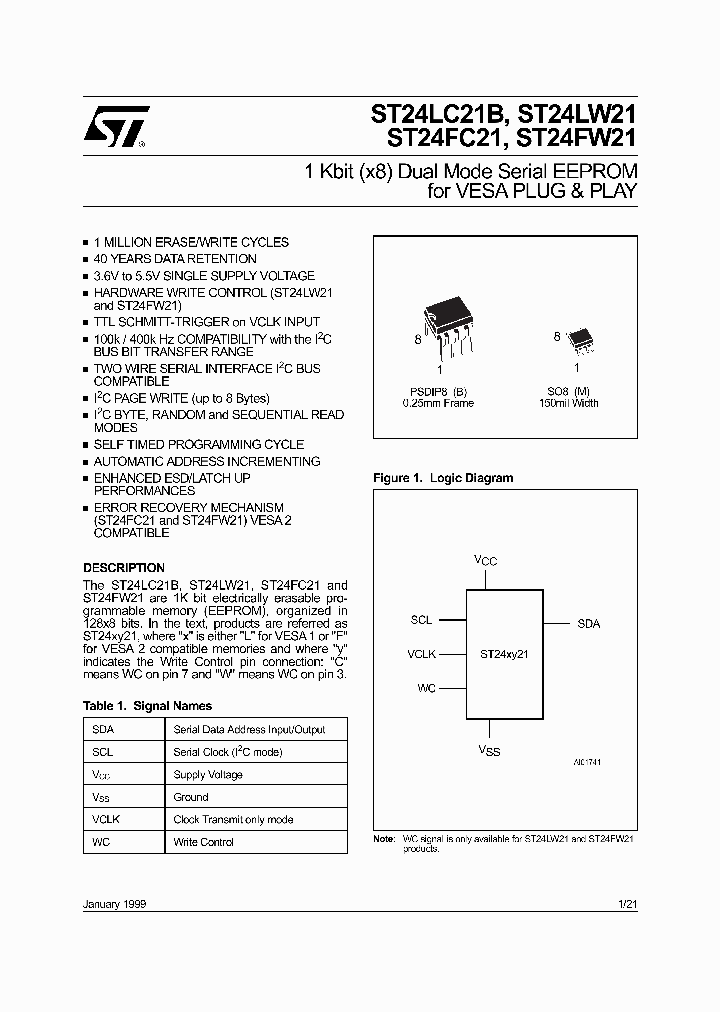 ST24LC21B_342964.PDF Datasheet