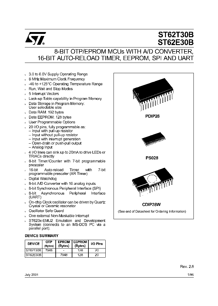ST62T30BM6TR_227938.PDF Datasheet