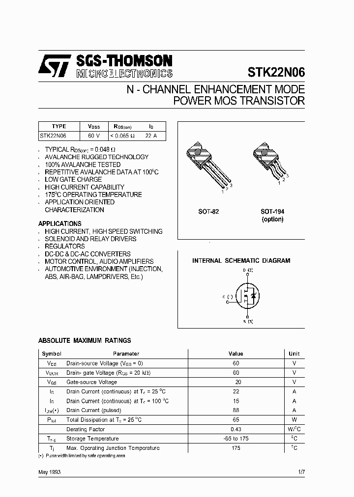 STK22N06_77226.PDF Datasheet