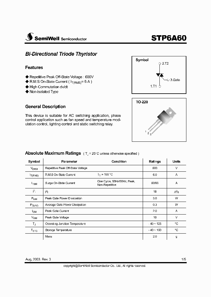 STP6A60_324337.PDF Datasheet