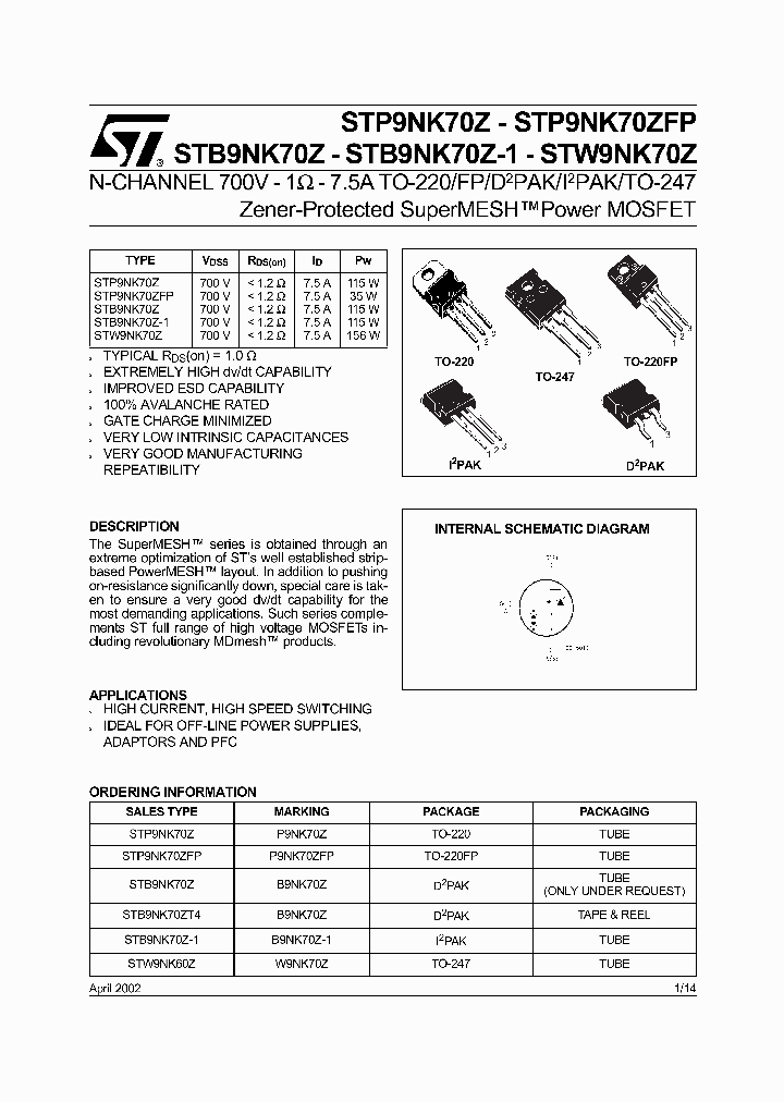 STP9NK70ZFP_193948.PDF Datasheet