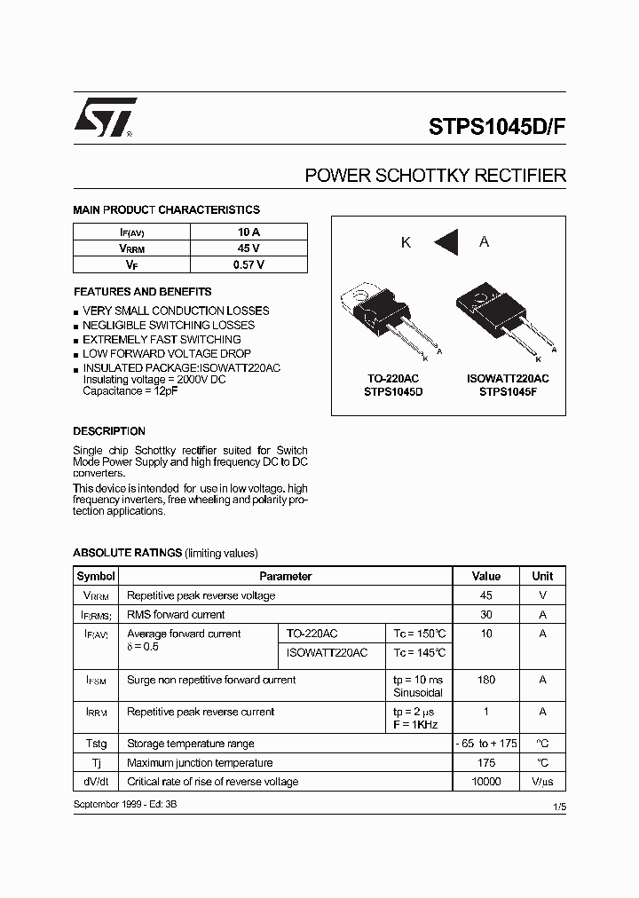 STPS1045F_196785.PDF Datasheet