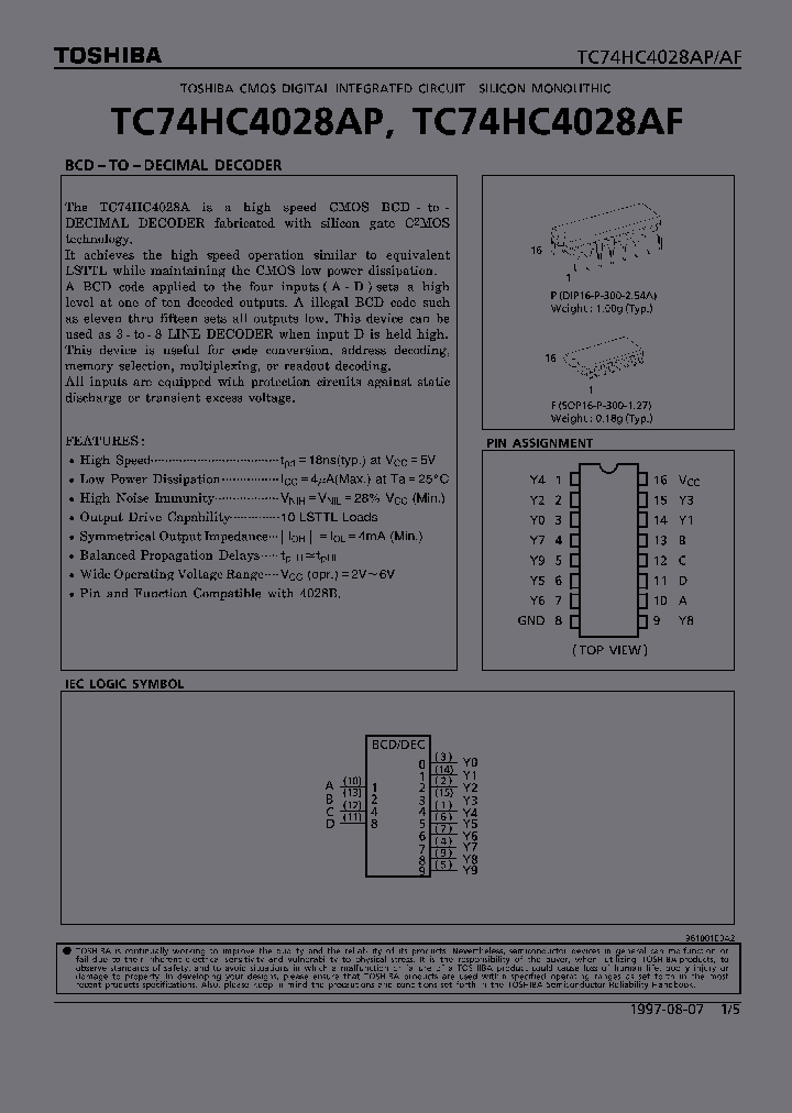 TC74HC4028AF_100233.PDF Datasheet