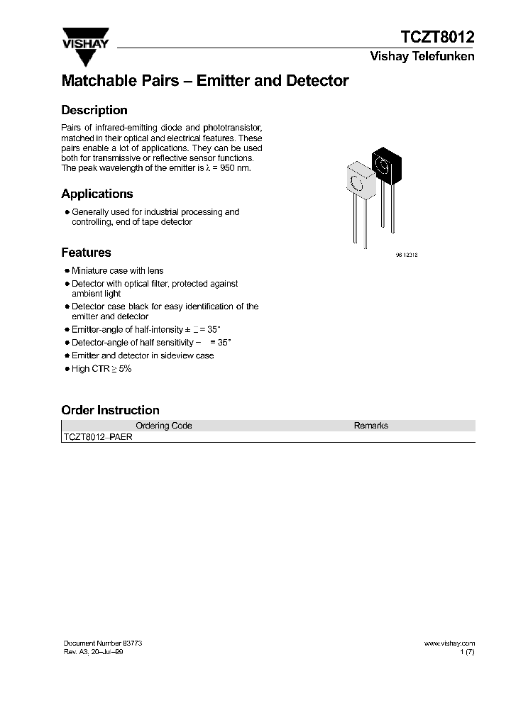 TCZT8012_375110.PDF Datasheet