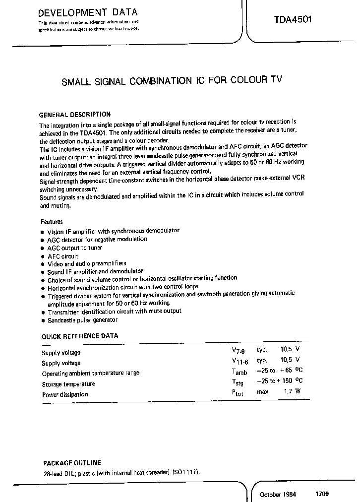 TDA4501_185681.PDF Datasheet