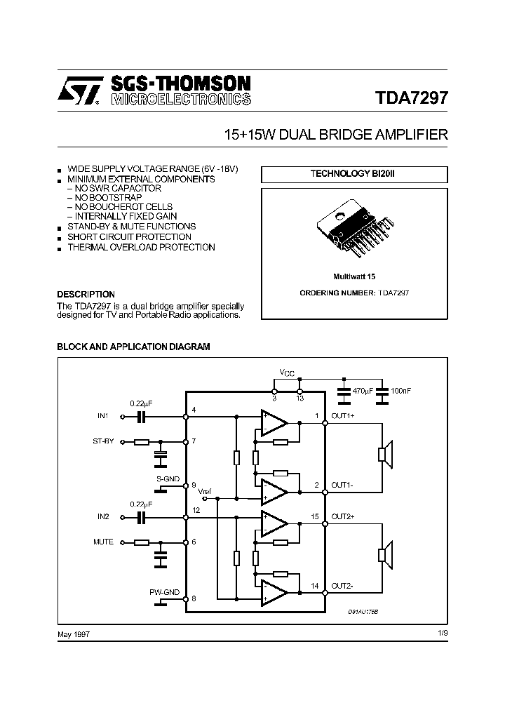 TDA7297_180107.PDF Datasheet