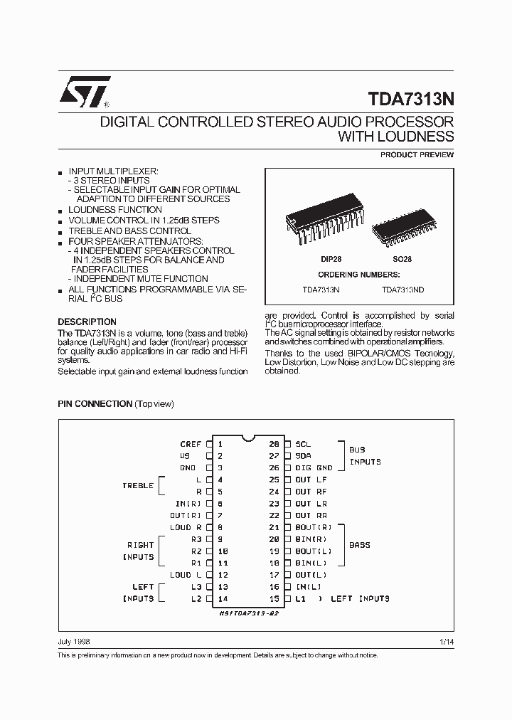 TDA7313N_180795.PDF Datasheet