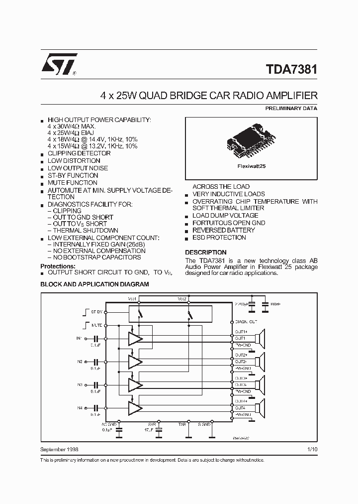 TDA7381_188761.PDF Datasheet