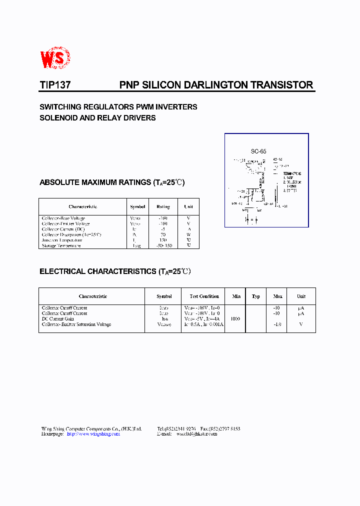 TIP137_308484.PDF Datasheet