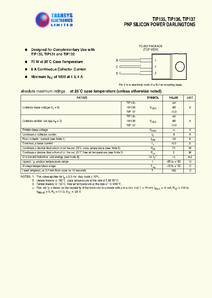 TIP137_308487.PDF Datasheet