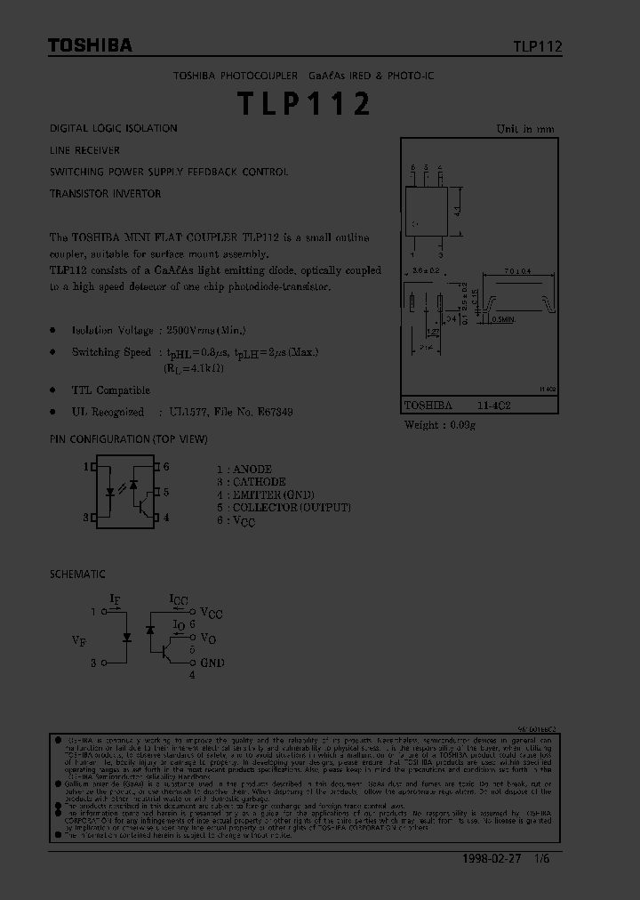 TLP112_305665.PDF Datasheet