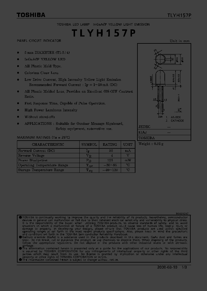 TLYH157P_352785.PDF Datasheet