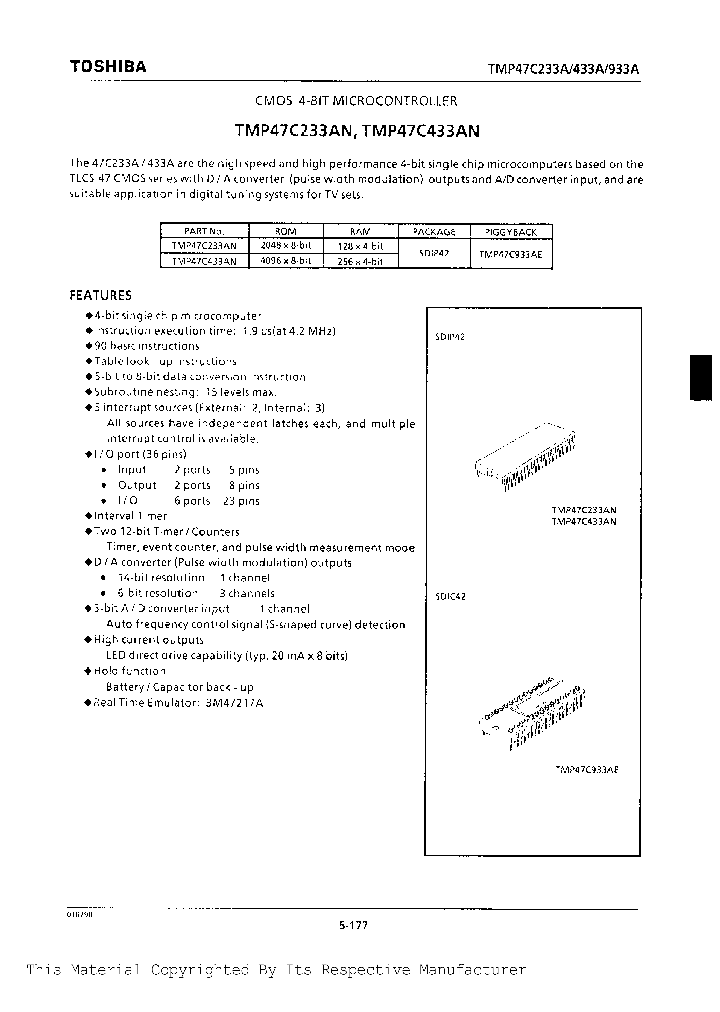 TMP47C433AN_306663.PDF Datasheet