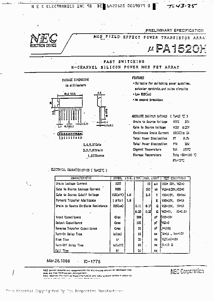 UPA1520H_351968.PDF Datasheet