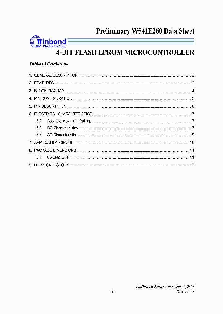 W541E260_201306.PDF Datasheet