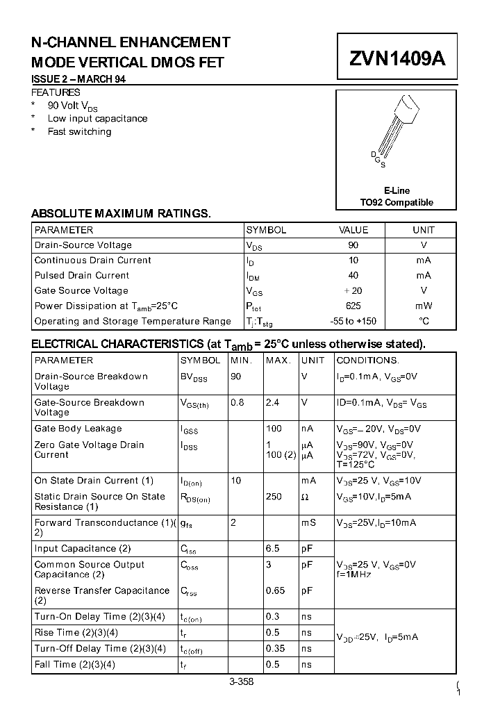 ZVN1409A_359292.PDF Datasheet