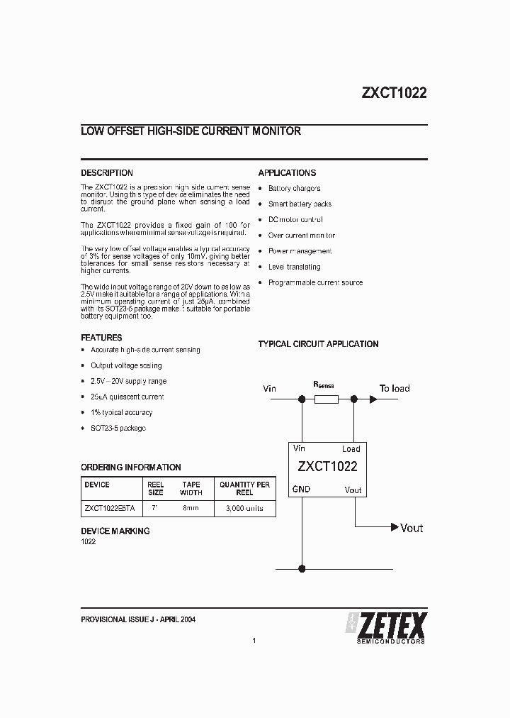 ZXCT1022_327818.PDF Datasheet