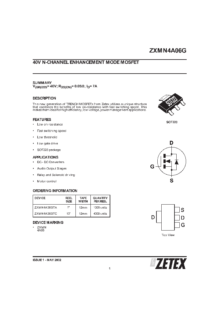 ZXMN4A06G_199364.PDF Datasheet
