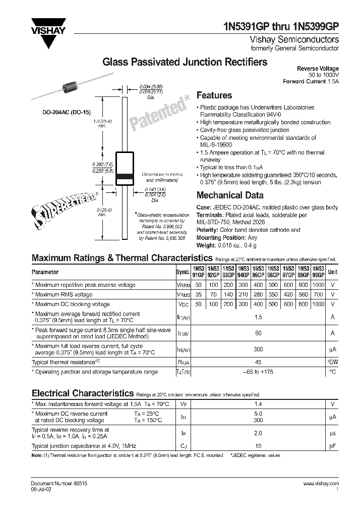 1N5394GP_391402.PDF Datasheet