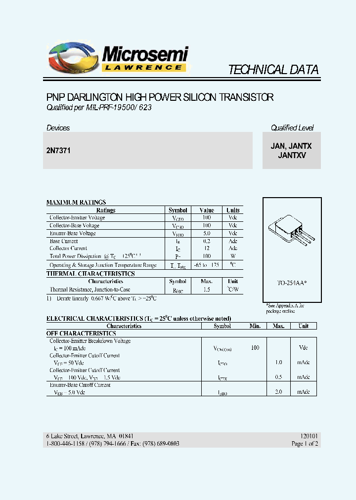 JAN2N7371_399152.PDF Datasheet