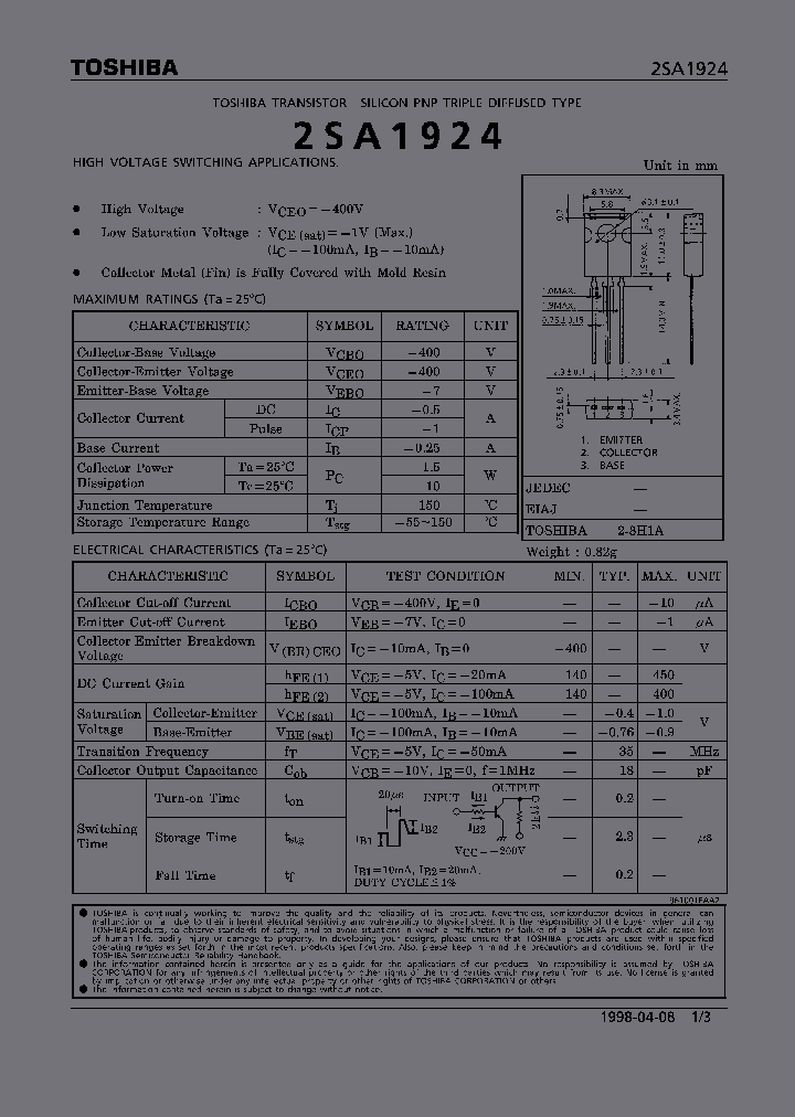 2SA1924_411327.PDF Datasheet