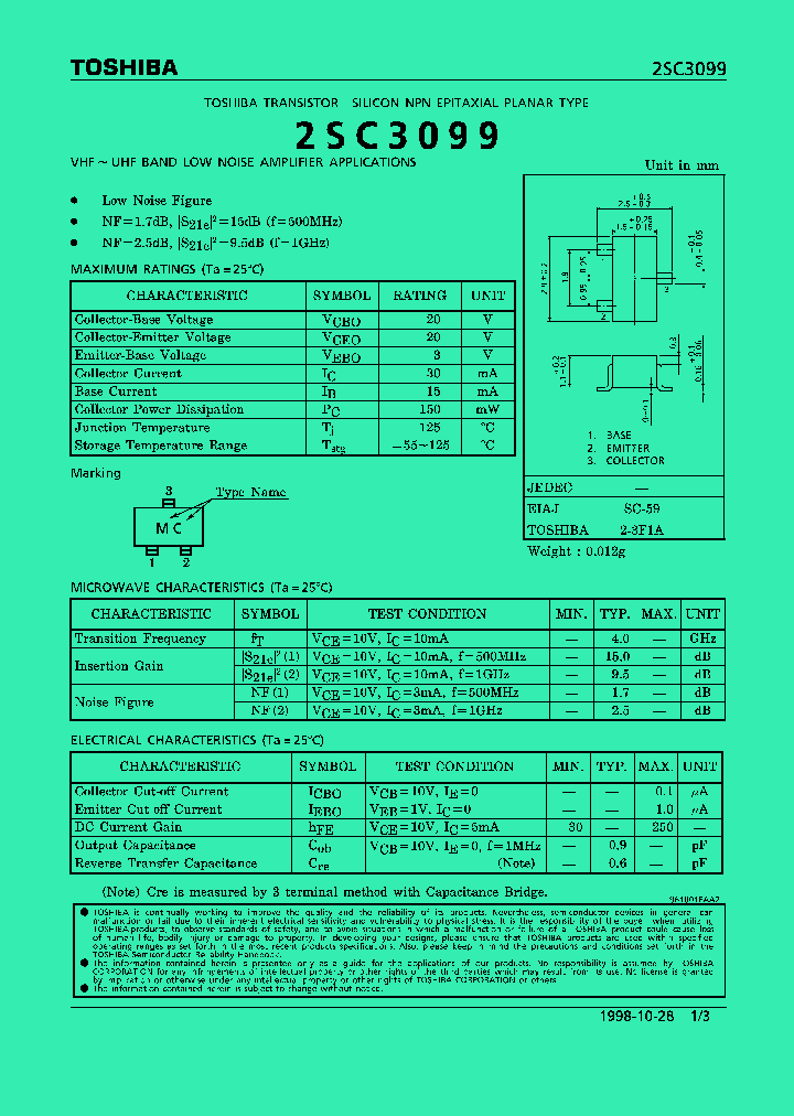 2SC3099_394260.PDF Datasheet