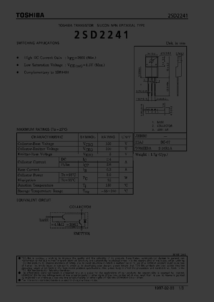 2SD2241_408222.PDF Datasheet