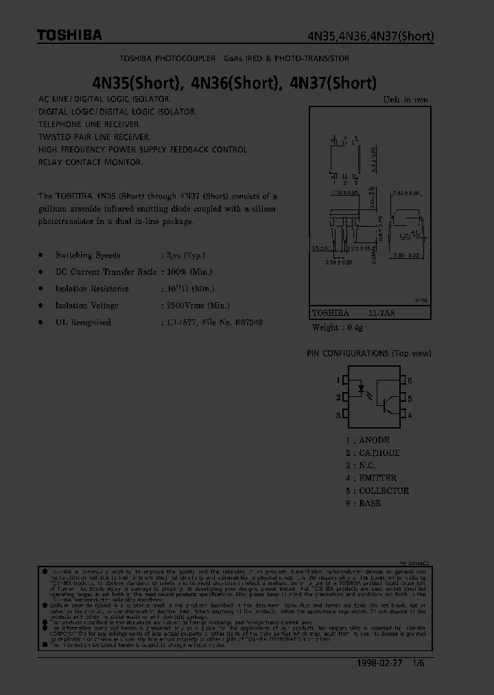 4N37SHORT_388702.PDF Datasheet