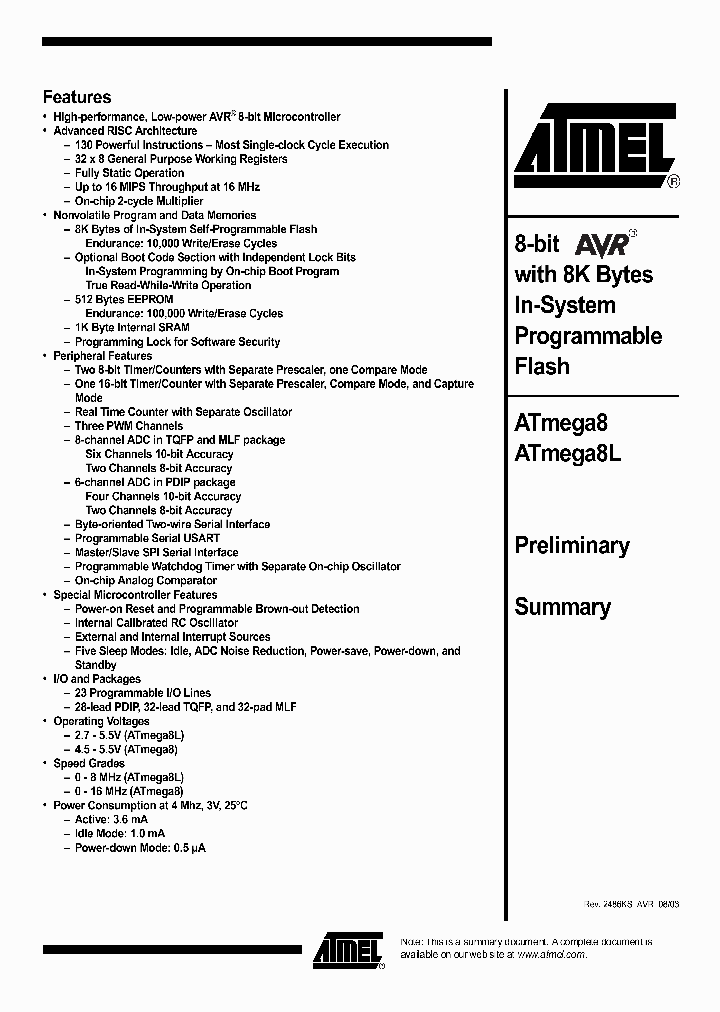 ATMEGA8_430687.PDF Datasheet