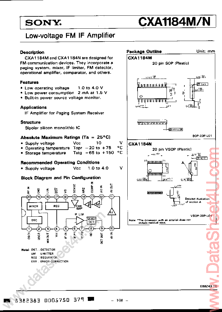 CXA1184_388475.PDF Datasheet