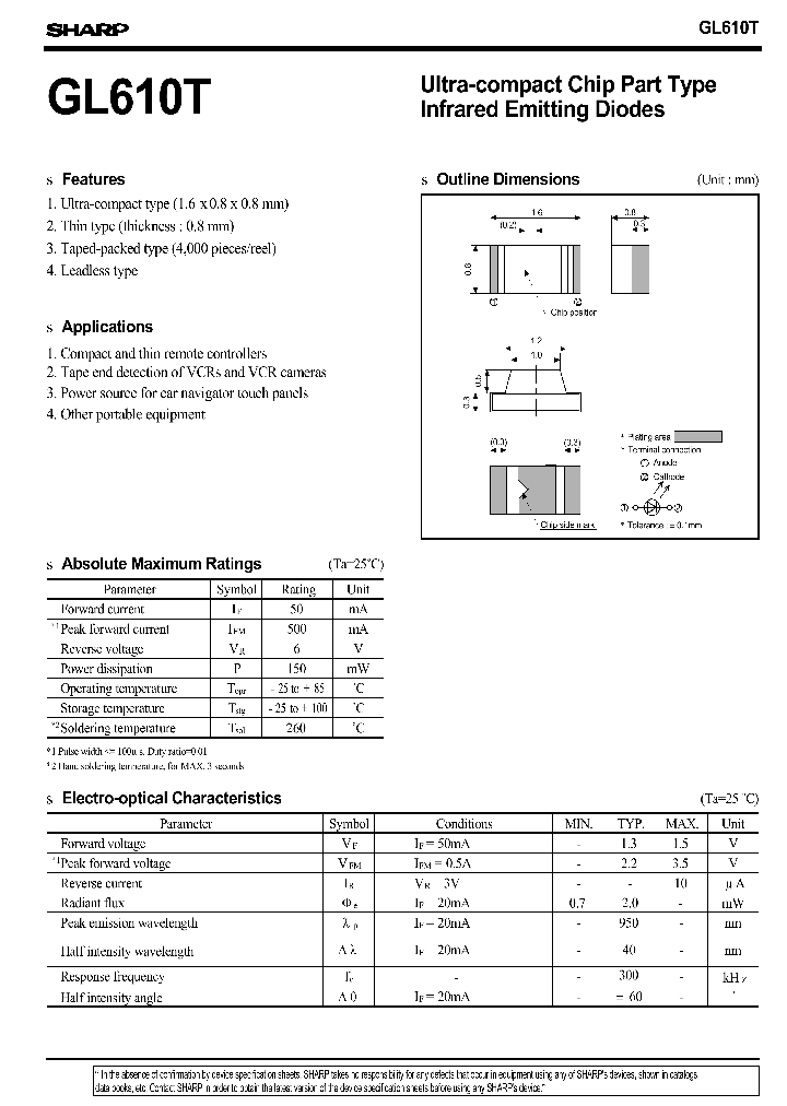 GLB610T_407507.PDF Datasheet