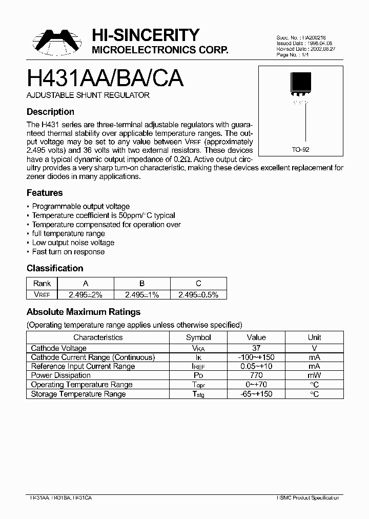 H431CA_411549.PDF Datasheet